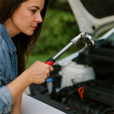 Clé à cliquet | Professionnelle Chromée Pivotante